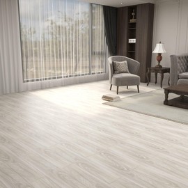 The Peel & Stick Vinyl Floor Tile, DIY Flooring for Kitchen, Dining Room, Bedroom Log Grey - 36 Pack 6" x 36"