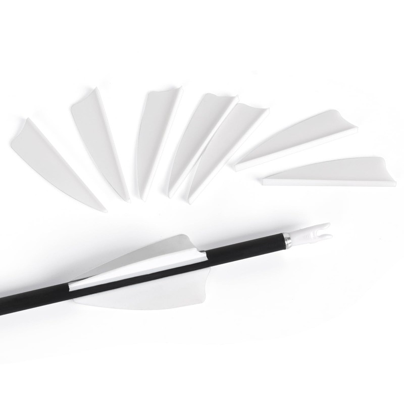 1.75 Inch Plastic Arrow Feathering Shield Shape Rubber Feathers Plastic