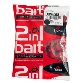 Fjuka 2in1 ‘Sumo’ - 14mm Fishing Bait | Big fish bait | Hookbait & feed | Carp, barbel, tench, bream (Red)