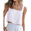 IDEALSANXUN Linen Crop Tank Tops for Women 2025 Summer Sleeveless