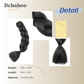 Dcbaboo White Hair Extensions for Braiding Jumbo Braiding Hair Extension 1pack 24inch Synthetic Hair Kanekalon Ombre Braids Extensions Hair Afro Crochet Twist Box Braids 100g, White