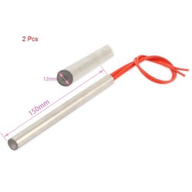 YXQ 12x150mm Cylinder 110V Cartridge Heater with String for 3D Printer Build Plate 500W 2 Pcs