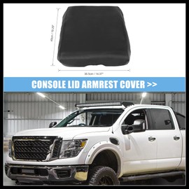 Hihaha Car Center Console Lid Armrest Seat Box Cover Protector Replacement Microfiber Leather for Nissan Titan 2004-2014 Armrest Lid Not Included Black Durable Material