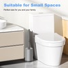 Toilet Bowl Brush Holder Set: Curved Design with Holder for