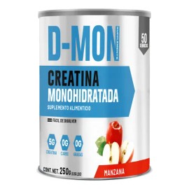 Creatina Monohidratada D-MON 250g Sabor Manzana Sin Gluten                                                                                            