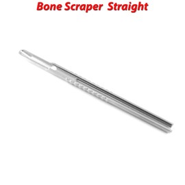 MEDSPO Professional Dental Bone Scraper Harvester Collector | Hand Held Curved Implant Grafting Scrapper with Blades | Dental Instruments Tools (Bone Scraper Straight)