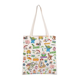 CMNIM Toy Movie Merchandise Gift Toy Inspired Story Characters Tote Bag Toy Fans Gift Cartoon Movie Lover Travel Shoulder Bag (Toy Characters TB)