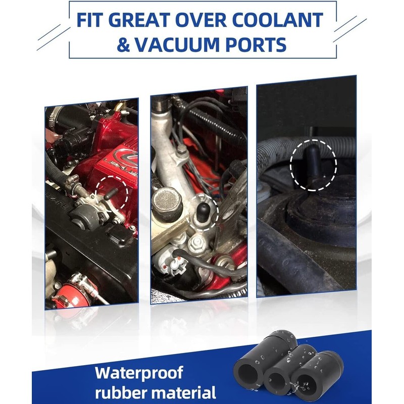 Easily Rubber Vacuum Caps Plug Kit 102 PCS Assorted Vacuum