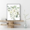 White Flowers Leaves Fern Eucalyptus Green Forest DIY 5D Diamond