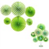 [Zixui] Green Easy to Use Multipurpose Paper Fan for Parties,