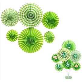 [Zixui] Green Easy to Use Multipurpose Paper Fan for Parties, Weddings, Celebrations, Halloween, Festivals, Events, Home Parties, Everyday Use