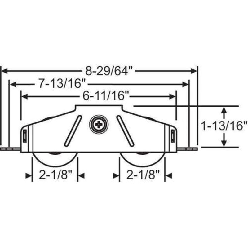 PGT Tandem Roller Assembly for Sliding Glass Doors | Replacement