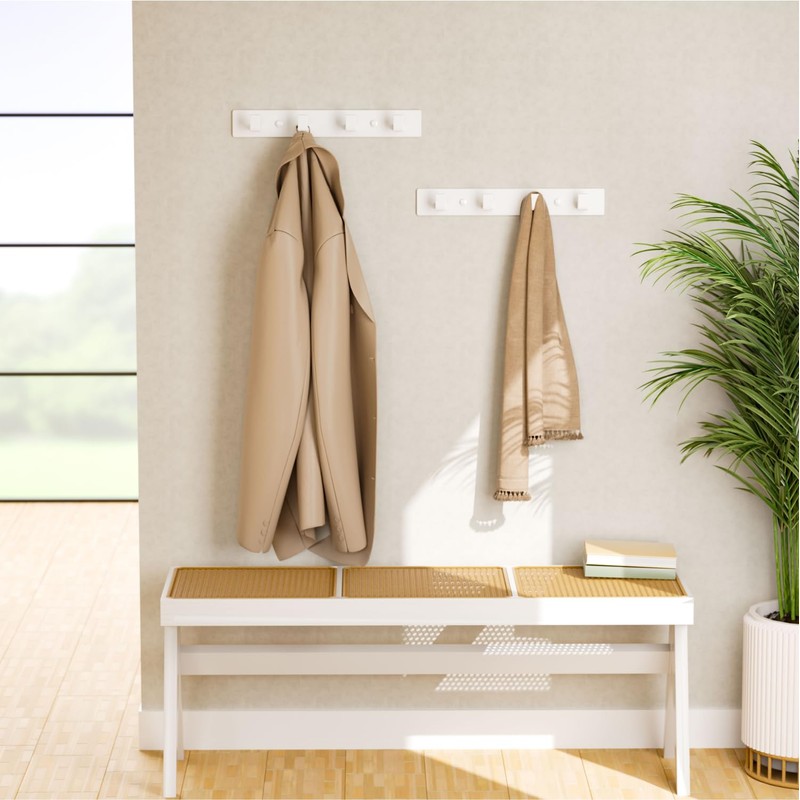 GWAAZXGZ White Coat Rack Wall Mount - 12.5 inch Modern