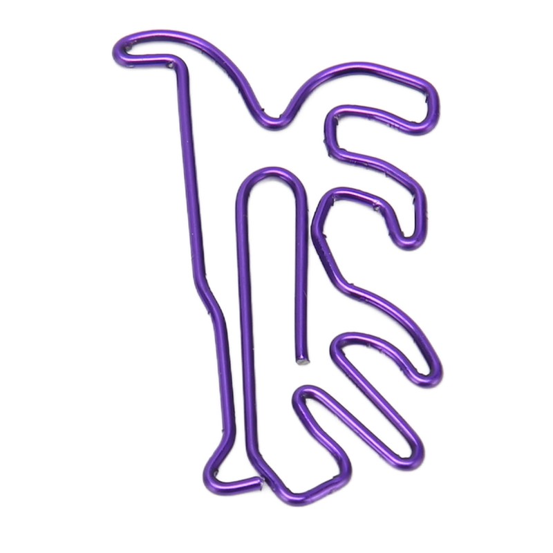 100Pcs Cute Paper Clips Animal Style Exquisite Bright Electroplated Anti