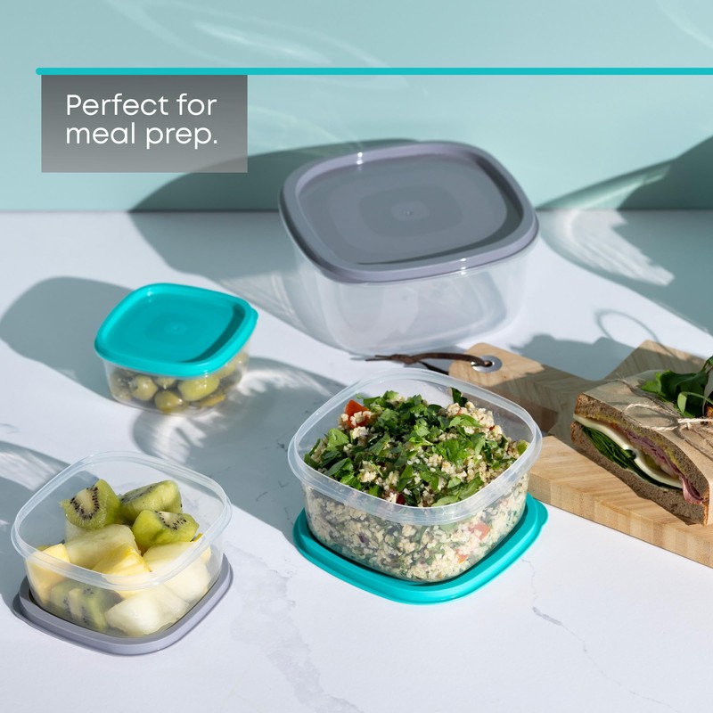 FiNeWaY 7pc Nesting Stackable Food Storage Containers Box With Airtight