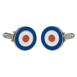 RAF Roundel Cufflinks In Onyx Art Box - MOD - Target Cufflinks
