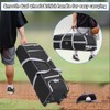 Baseball Bag with Wheels for 4 Bats,Catchers Gear Bag for