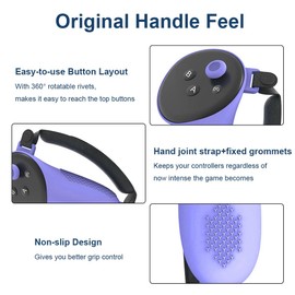 diamondo 7pcs Accessories Set Controller Grips Face Cover Anti-Scratch VR Protective Cover VR Headset Cover Controller Grips Cover Washable for Meta/Oculus Quest 3