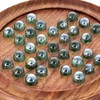 Indian Glance Games Solitaire Board in Wood with Glass Marbles