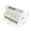 Electric 3 Phase 4 Wire Energy Meter Guide Rail LCD