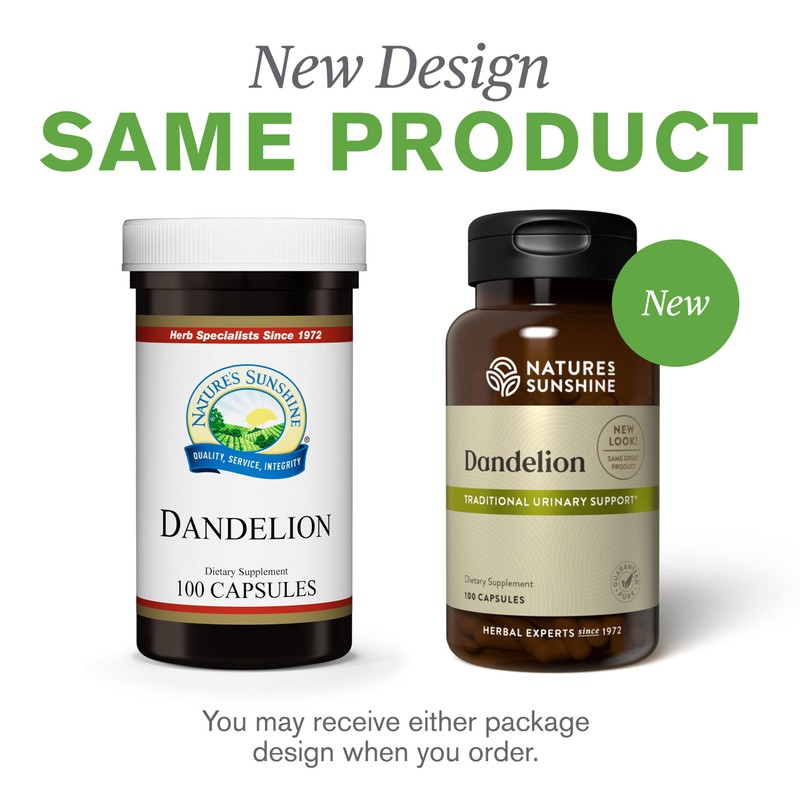 Nature's Sunshine Dandelion, 100 Capsules, Powerful Herb Supports Digestion, Nourishes