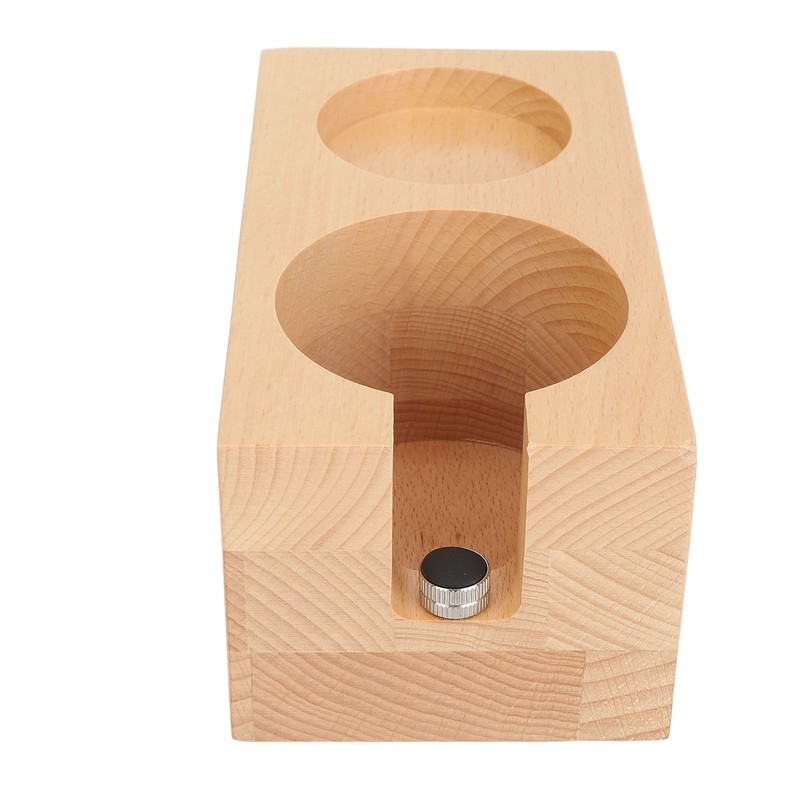Wooden Coffee Tamper Station Stable Prevent Slip Coffee Tamper Holder