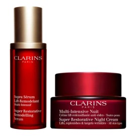Skincare Bundle Clarins Super Restorative Night Cream  Seru                                                                                           