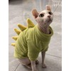 Dinosaur Sphynx Cat Clothes, Soft Polar Fleece Sweater for Cat,