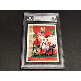 Dennis Brown Signed 1993 Upper Deck Card #211 S.F. 49ers Auto Beckett BAS COA 1A - Unsigned Football Cards