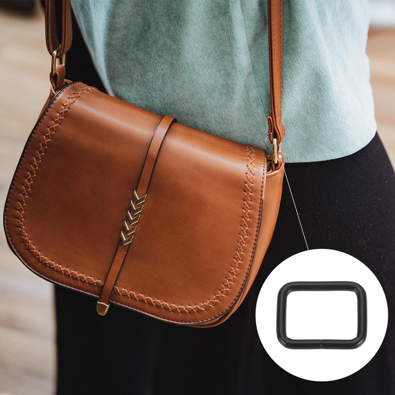 sourcing map 18Pcs Metal Rectangle Ring Buckles, 4/5" x 2"