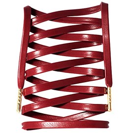 LitLaces - Premium Sheep Skin Synthetic Leather Shoe Laces for Boots & Sneakers - Gold Aglet (Burgundy/Gold,63")