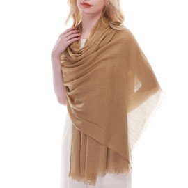 RIIQIICHY Camel Scarf for Women Ladies Lightweight Scarves Pashmina Shawls Wraps Wedding Head Neck Scarfs