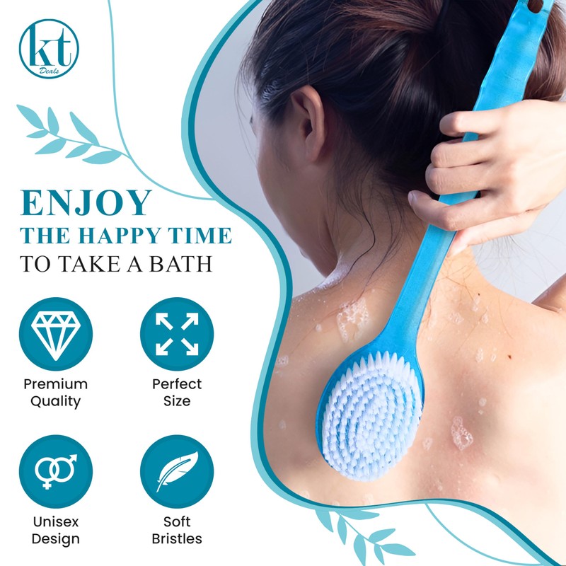 Bath Body Brush Long Handle Back Shower Brush Exfoliating Back,