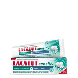 Lacalut Sensitive Remineralisation & Gentle White, Reduces Pain Sensitivity, Gently Removes Discolouration, Remineralises Enamel, 1 x 75 ml