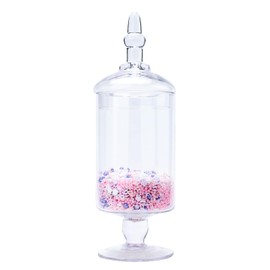 Glass Apothecary Jars with Lids, Candy Jar for Candy Buffet, Elegant Decorative Jars for Wedding and Dispaly (Height: 15", Diameter: 5.1")