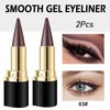 ZYEKIU 2 Stück Matte Schnell Trocknender Eyeliner, Kajalstift Wasserfest, Eyeliner
