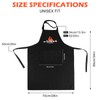 Mordx Bib Apron,Unisex Black Aprons Adjustable Washable,with 2 Pockets for