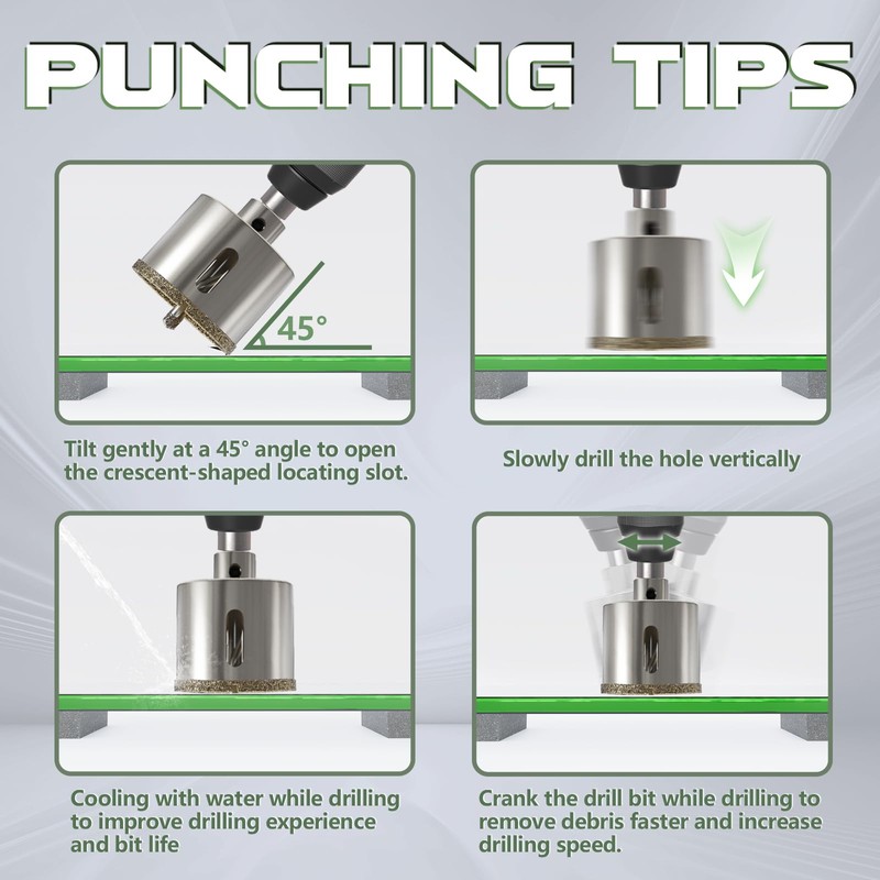 CSOOM 1-1/8"（28mm） Diamond Hole Saw with Center Drill Bit, One-Touch