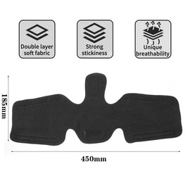 Neck Pad Cushion Breathable Mask Strap Cover Headgear Strap Covers Reduce Neck Cheek Red Marks (Black)