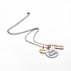 Fervent Inspirational Tag Necklace [Love - Courage - Strength] Tri-Toned