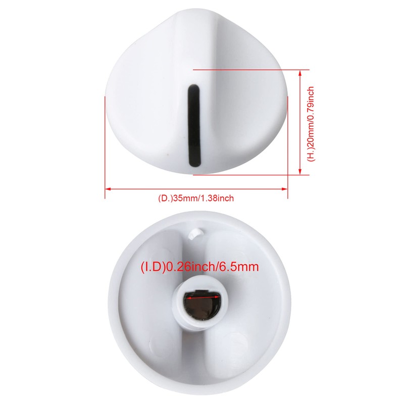 Walmine Plastic 131965300 Dryer Timer Control Knob Replacement for Kenmore,