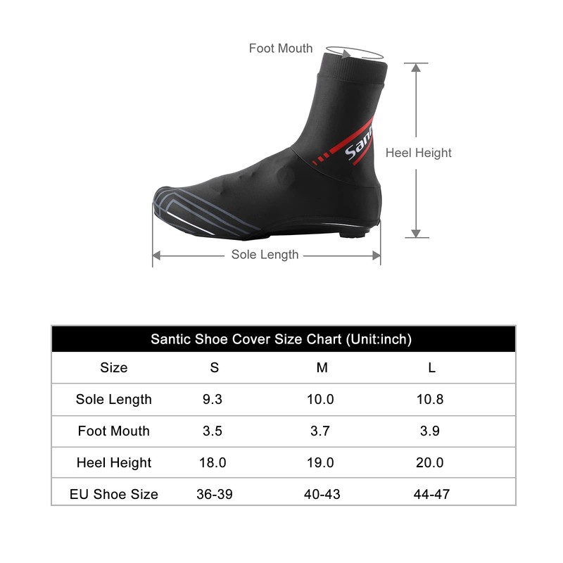 Santic Bicycle Overshoes Cycling Overshoes Overshoes Overshoes MTB Black L