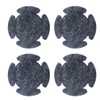 TUOREN 4Pcs Bass Drum Single Pedal Patch 4mm Thickness Felt