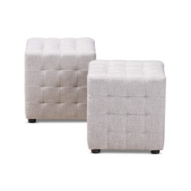 Baxton Studio Ottomans, One Size, Grayish Beige