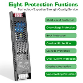 12V 25A 300W Power Supply, AC 110-130V to DC 12V Converter Transformer, LED Driver, Switching Power Supply Adapter for Strip Lights, Lighting Fixtures, Industrial Projects, Radio