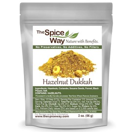 The Spice Way Hazelnut Dukkah - Traditional Egyptian Hazelnuts Spice Blend. No Additives, No Preservatives, No Fillers, Just Spices and Herbs We Grow, Dry and Blend In Our Farm. Resealable Bag 2 oz