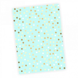 A4 Portfolio Folder Mint Gold Dots with Magnetic Closure – Organiser Folder School Nursery