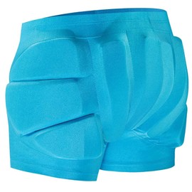 RANDDER Kids Butt Pad Shorts for Skating Snowboarding Ski Hockey, Hip Tailbone Padded Shorts for Youth Child(Blue, S)