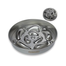 RUDUOMA Slow Feeder Dog Bowl,304 Stainless Steel Metal,Non-Slip Cat Dog Bowls for Fast Eaters,Slow Down Eating,3 Cups Capacity Pet Food Bowls for Large Medium Small Breed,Anti-Vomiting Bloat Stop