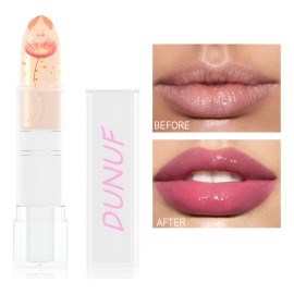 Labial Dunuf 1pc Flor Seca Dorada Cambia De Color